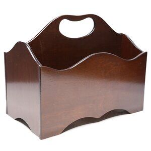 Vintage Bombay Company Mahogany Wood Magazine Rack 1991 Traditional Retro